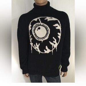 Mishka Eyeball МИШКА Logo Black Sweater Size XL